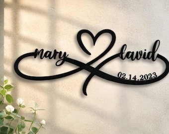 Regalo de boda personalizado, letrero personalizado para la casa, placa de dirección de metal, regalo de aniversario de oro para padres, regalo único para parejas