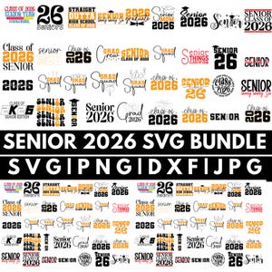 Senior 2026  Bundle, Senior 2026 Shirt , Klasse von 2026  Senior Coquette Bow SVG, Abschluss 2026 SVG, Senior Mom SVG, High School