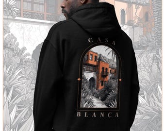 Unisex hoodie "Casablanca Monochrome" Oranje