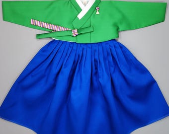 Korean Hanbok For Children Blue