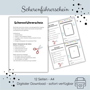 Scissors License | For Children | Kindergarten | Preschool | Cutting Practice | Daycare Materials | Fine Motor Skills | Daycare License