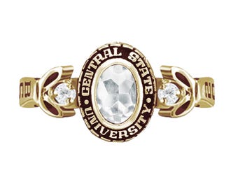 CZ Oval Stone Class Ring – Personalized High School Graduation Gift