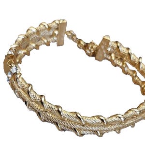 Vintage Jackie Kennedy Camrose & Kross Goldtone Rhinestone Link Bracelet