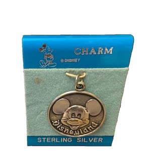 Vintage WALT DISNEY Sterling Silver Mickey Mouse Charm Pendant NEW