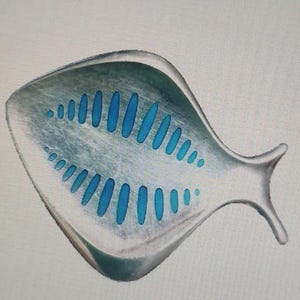 Georg Jensen Danish Silver Enamel Fish Brooch Pin    343
