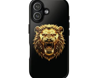 Roaring Lion Phone Case | Black Protective Smartphone Case
