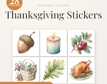 Thanksgiving Stickers | Fall Planner Stickers | Holiday Decor