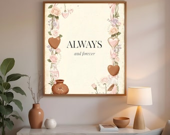 Coquette Valentine Wall Art, Romantic Decor Composition, Digital Download | Love Printable, Valentines Decor