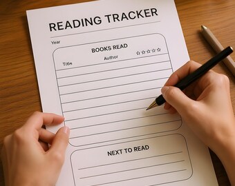 Minimalist Reading Tracker: Book Log, Reading Journal (Digital Download)