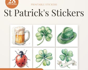 St Patrick's Stickers | Festive Planner Stickers | Holiday Decor