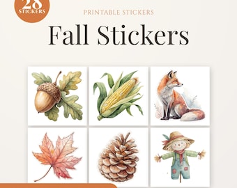 Fall Stickers | Autumn Planner Stickers | Seasonal Decor