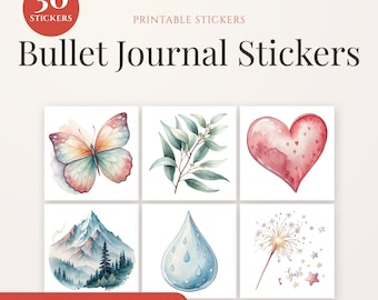Bullet Journal Stickers, 30 Planner Sticker Sheet