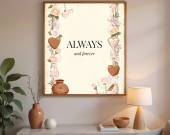 Coquette Valentine Wall Art, Romantic Decor Composition, Digital Download | Love Printable, Valentines Decor