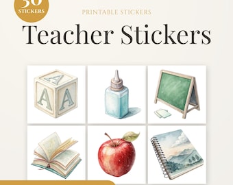 Teacher Stickers, 30 Die-Cut Sticker Sheet