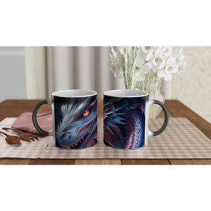 Enchanting Colorful Dragon Mug - Reveal Artwork with Hot Beverages - Unique Gift Idea