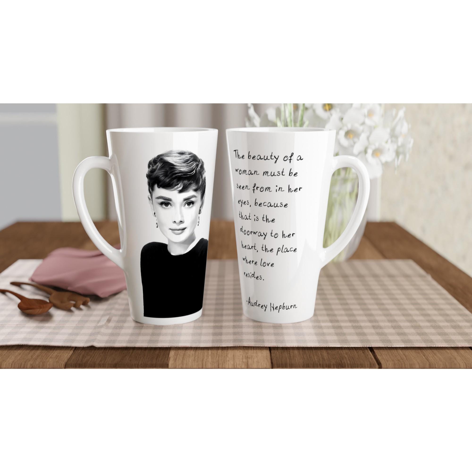 Audrey Hepburn Latte 17oz Ceramic Mug