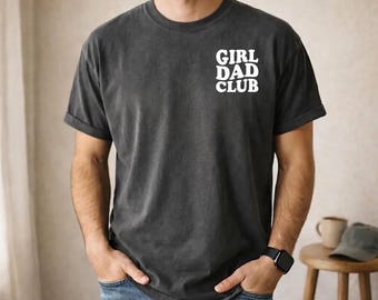 Comfort kleuren shirt meisje papa, shirt meisje papa club, Vaderdagcadeau voor papa, shirt zwangerschapsaankondiging, outfit coole papa cadeau