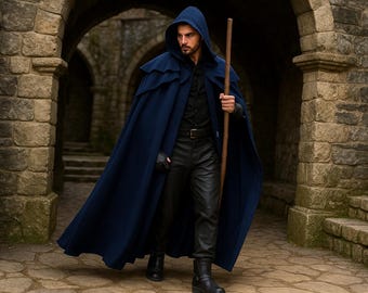 Cape à Capuche Vert Olive, Costume D'Halloween, Cosplay Médiéval, Cape De Hobbit, GN LOTR Archer Elfe, Adulte Enfant Tout-petit - France