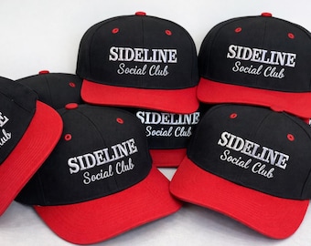 Benutzerdefinierte Snapback-Hut, gestickte Fußballspiel-Tageskappe, personalisierte Team Sport Dad-Hut, gestickte Baseballkappe Geschenk für Fans