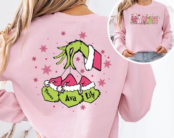 Grinch Mama-kersttrui, Grinchmas Mom-trui, Ugly Xmas Holiday-trui, Mama Christmas-shirt voor de winter