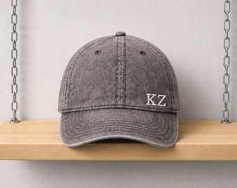 Gorra de béisbol con iniciales personalizadas, gorra con letra lateral personalizada, gorra estilo vintage de algodón lavado, gorra deportiva unisex ajustable
