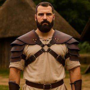 バイキング剣闘士肩当て、中世の革製肩当て、LARP騎士の鎧、戦闘準備完了SCAバイキングコスチューム、ハロウィンコスプレ鎧