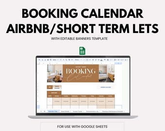 Airbnb Booking Calendar Google Sheet: Short Term Rental Template (Digital Download)