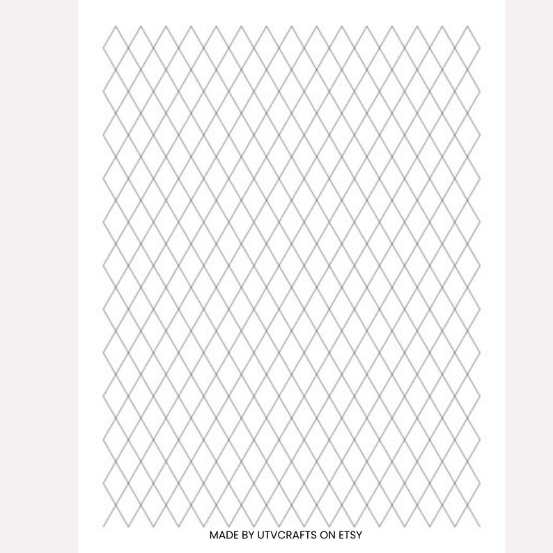 Rhombus Graph Paper Diamond Rhombus Graph Paper Printable PDF A4 A5 US Letter Half Letter ...