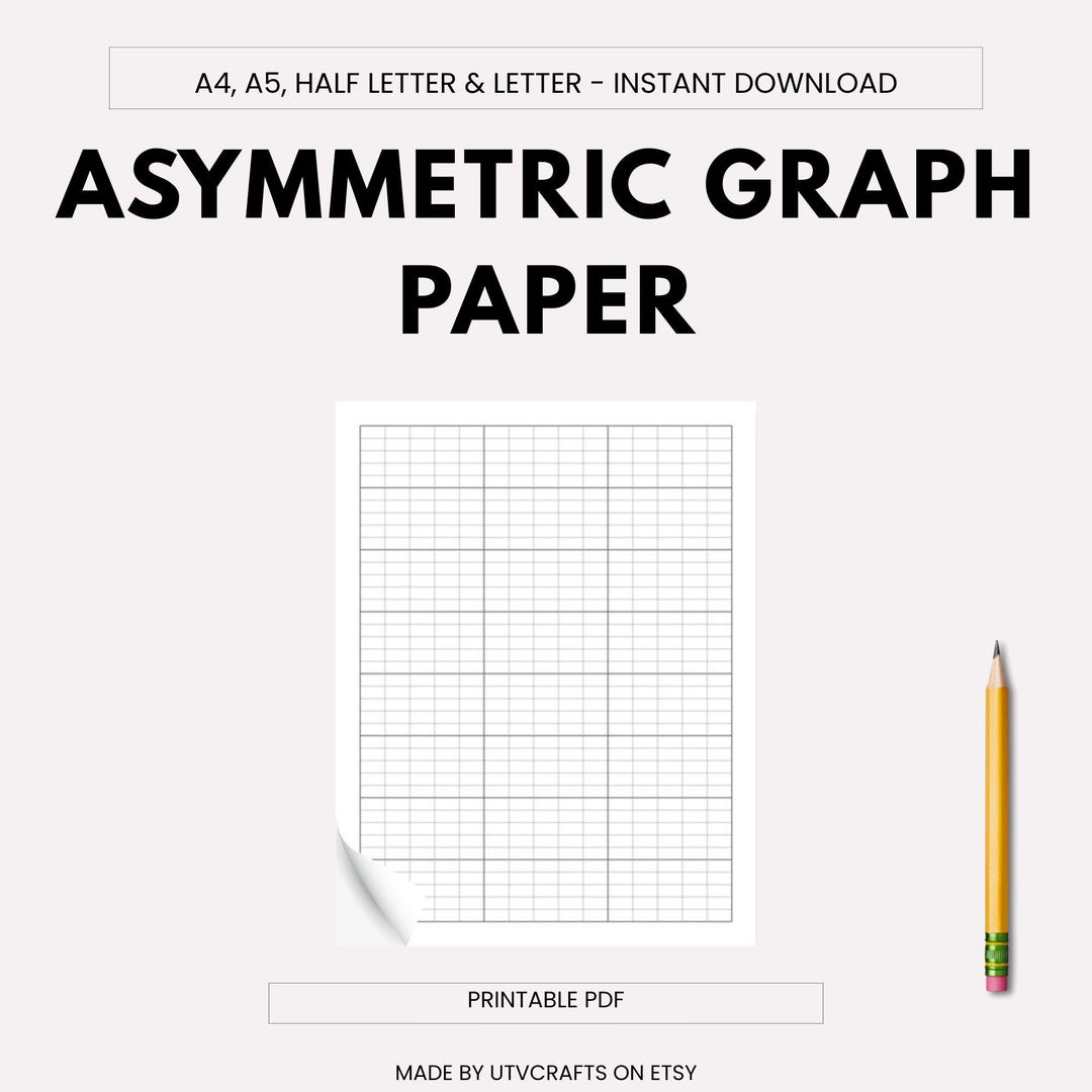 Asymmetric Graph Paper for Math & Engineering (a4/a5/letter PDF ...
