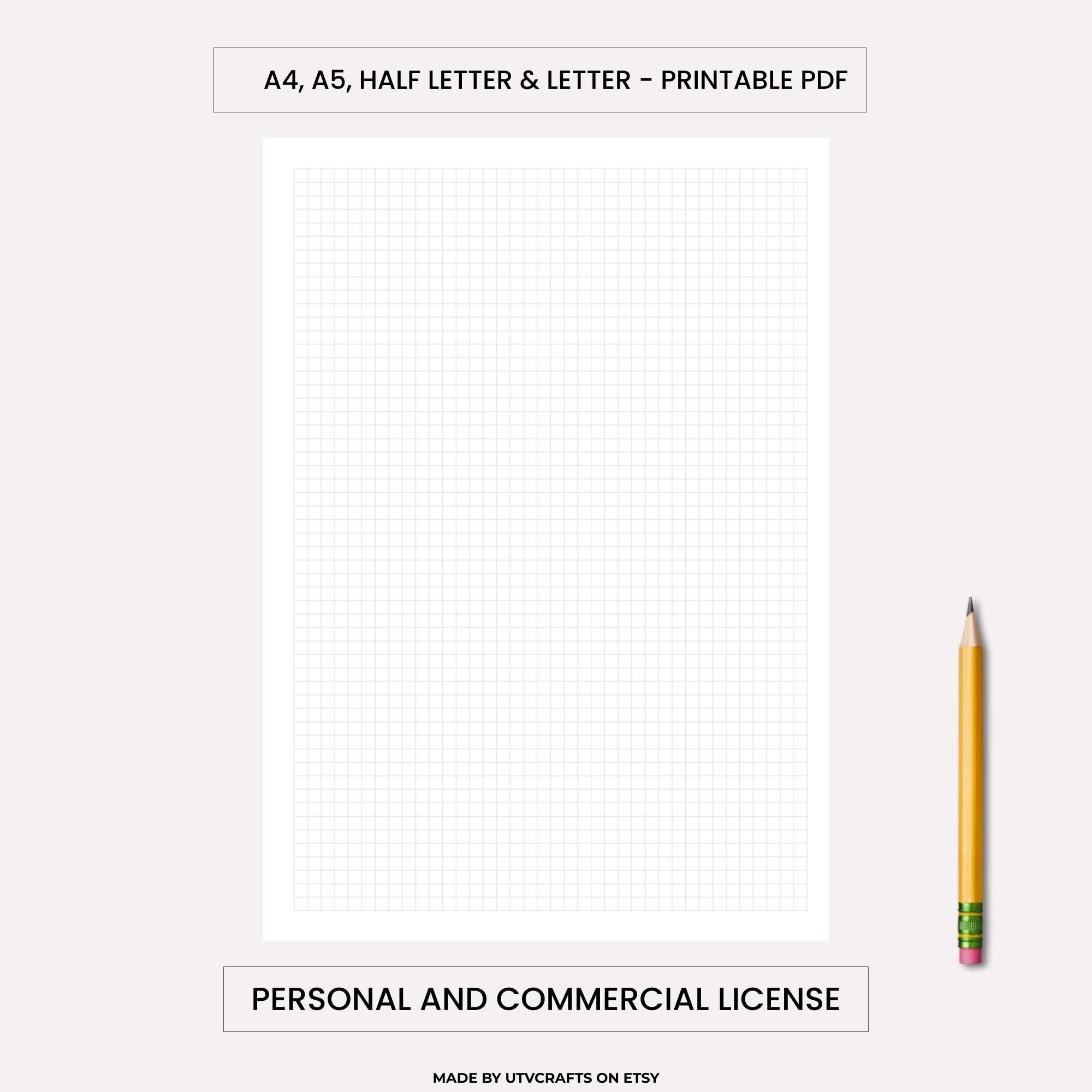 5mm Graph Paper Printable, A4, A5, Letter Size (digital Download) - Etsy