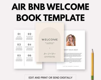 Airbnb Welcome Book Template: 15-Page Canva Guest Guide (Printable PDF)