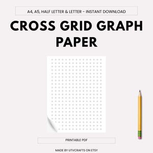 Cross Grid Paper Printable: A4, A5, Letter Sizes (PDF Download)