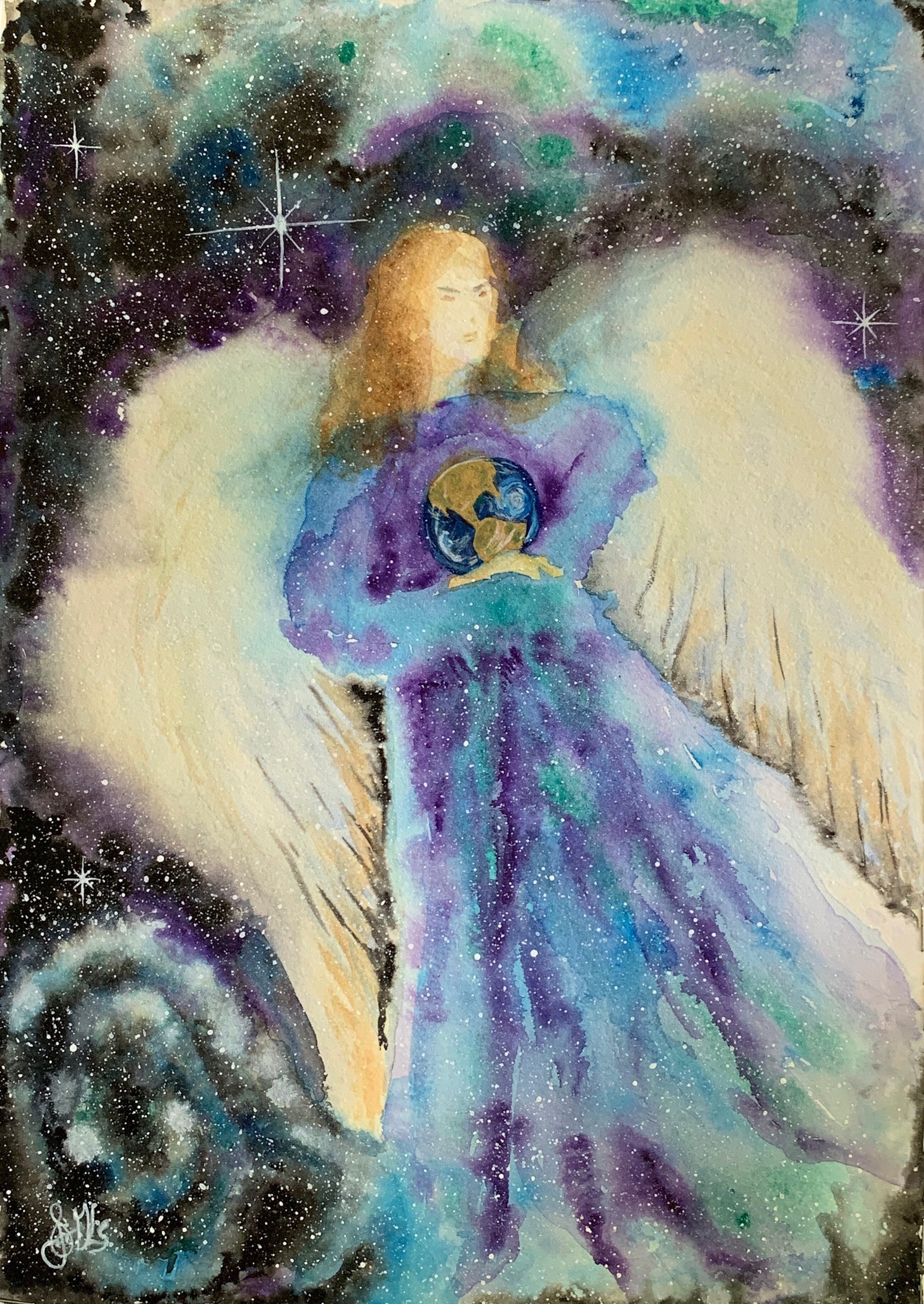Earth Angel 1 Giclee Fine Art Print Angel Art Print Angel  Etsy.de