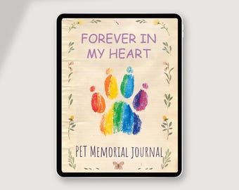 Pet Memorial Journal: aandenken verlies, digitaal geheugenboek (pdf)