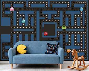 パックマン壁紙 ヴィンテージゲーム ウォールデカール レトロ