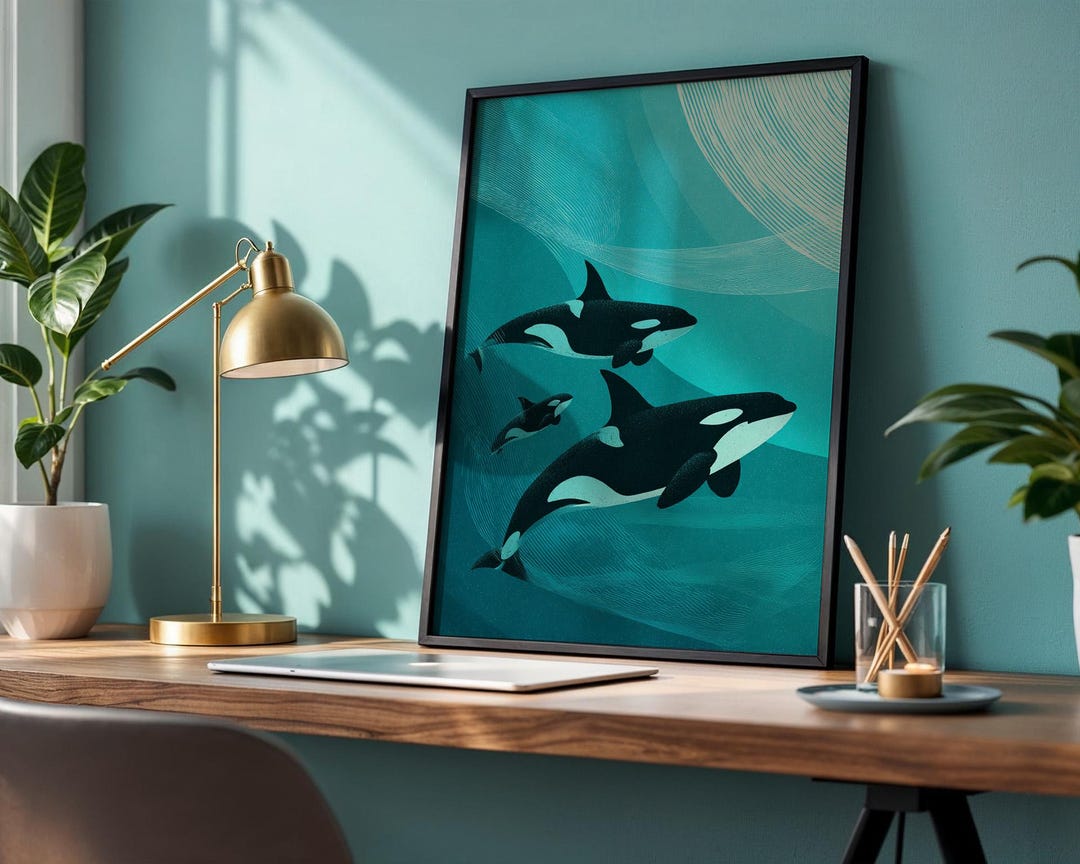 Orca Print – Whale Poster – Ocean Wall Art – Killer Whale Poster ...