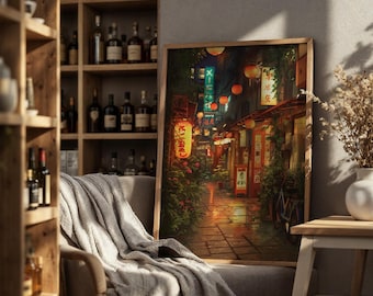 Tokyo Cityscape Poster: Modern Japanese Street Art