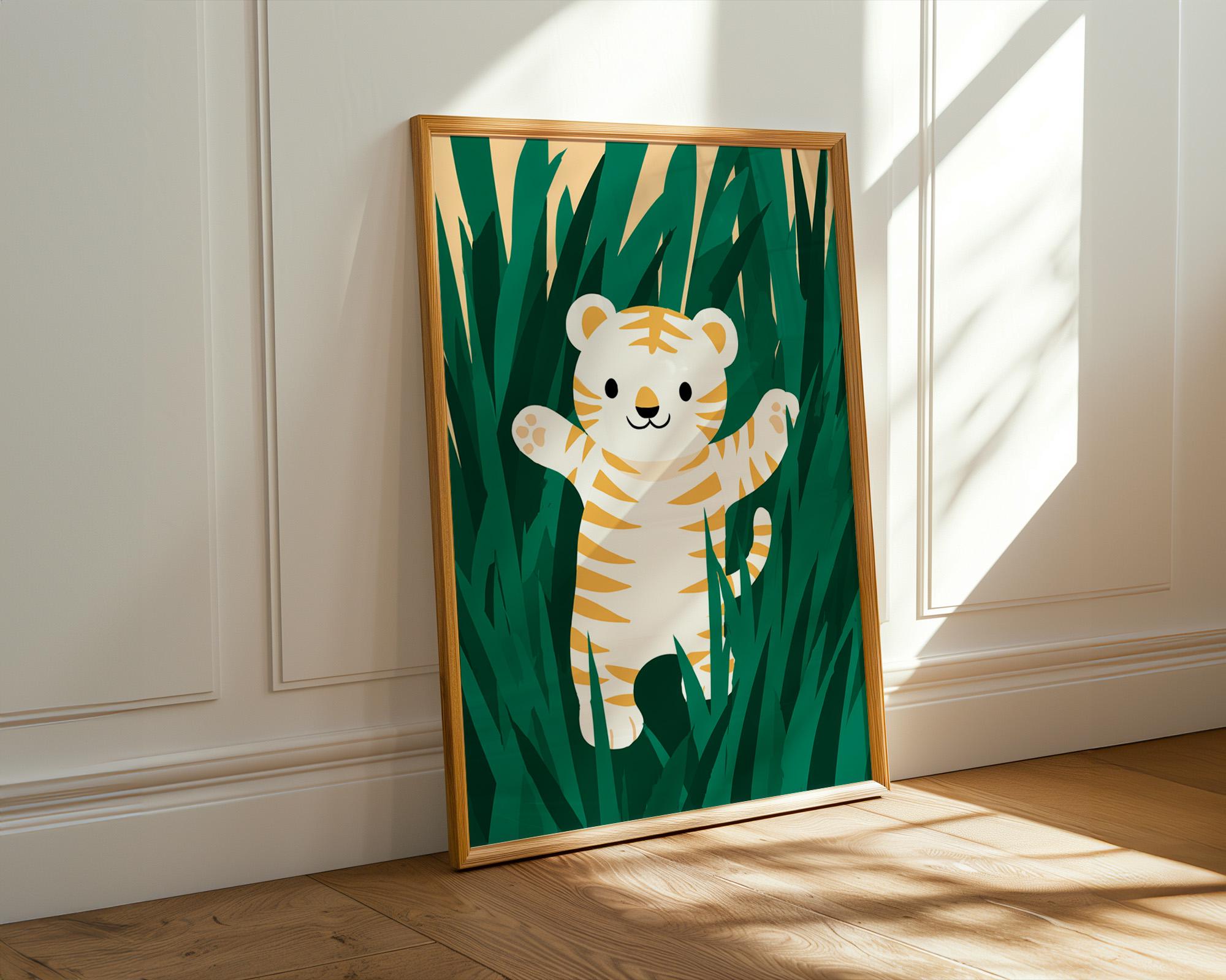 Baby Tiger Poster – Cute Tiger Print - Animal Nursery Wall Art - Safari ...