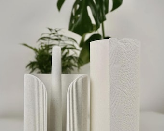 3D-Druck Design Küchenrollenhalter mit Rippenstruktur für normale Küchenrollen (keine XL-Rollen)