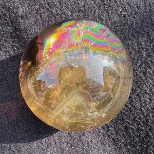 68.5mm Citrine Quartz Ball, Large Citrine Crystal Sphere Orb, November Birthstone