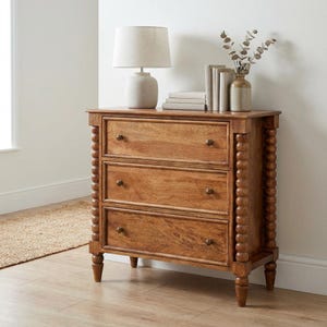 brown spindle dresser Spindle Dresser Teak