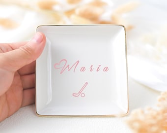 Personalized Field Hockey Ring Dish, Custom Field Hockey Senior Jewelry Dish, Hockey Coach Gift, Field Hockey Team Gifts, Senior Night 2026