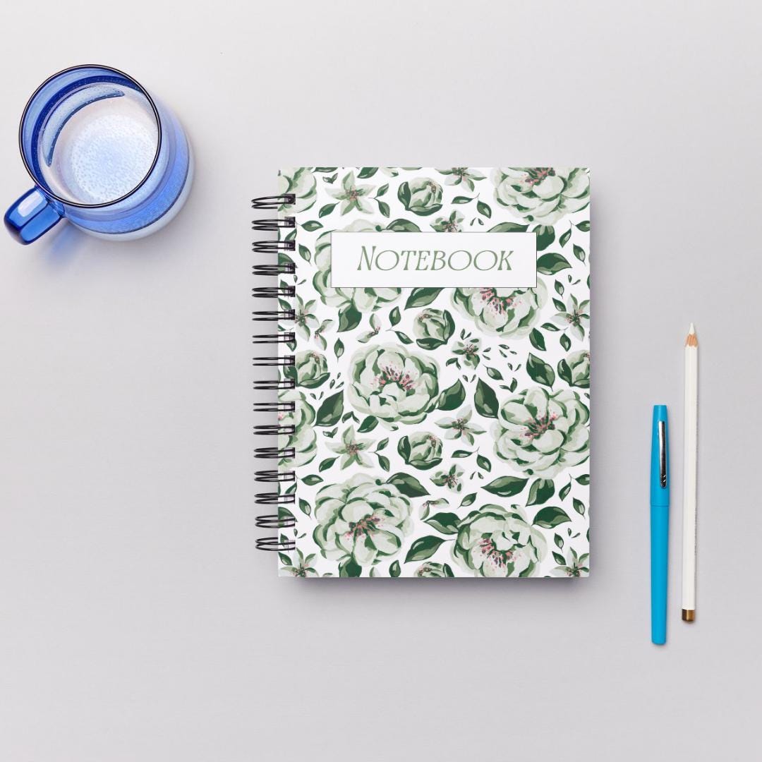 Floral Notebook Cover Printable: Bible Verse Back (PDF Download) - Etsy
