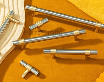 Stainless Steel  Cabinets handles ,Chrome Brass Drawer Pulls , Kitchen Door knobs pulls