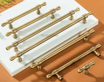 Knäufe Massiv Messing: Antike Küchenschrank Griffe - Einzigartige Türknäufe Hardware