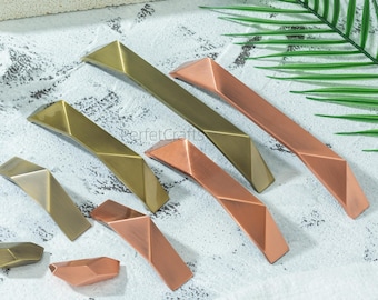 Zinc Alloy Cabinet Handle: Copper Bronze Drawer Pull, Champagne Gold dresser kitchen Hardware