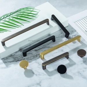 Solid Brass Cabinets Pulls Bronze, Drawer handles antique ,dresser knob gold, kitchen Hardware