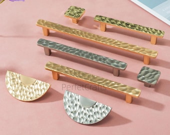 Brushed Nickel Drawer knobs and pulls : Brass Cabinet Pulls,Semicircle Gold door handles