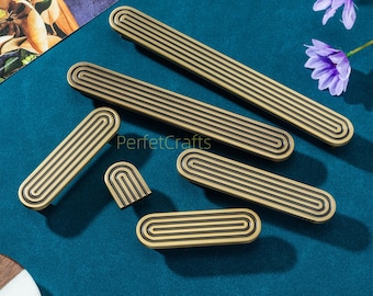 Solid Brass Cabinet Knobs Pulls : Antique Bronze Drawer handles - dresser knob Unique door pulls