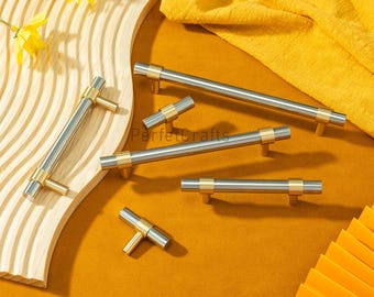 Stainless Steel  Cabinets handles ,Chrome Brass Drawer Pulls , Kitchen Door knobs pulls